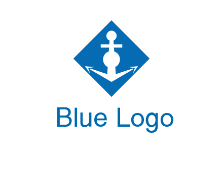 anchor in rhombus transport logo