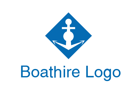 anchor in rhombus transport logo
