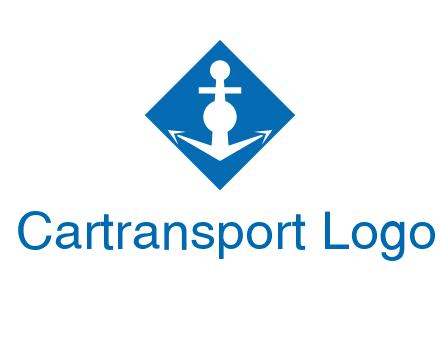 anchor in rhombus transport logo