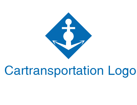 anchor in rhombus transport logo