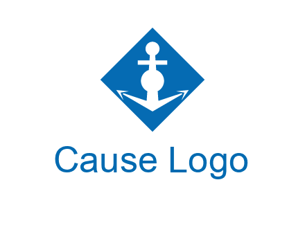 anchor in rhombus transport logo