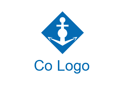 anchor in rhombus transport logo