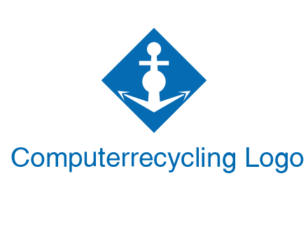 anchor in rhombus transport logo