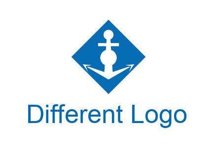anchor in rhombus transport logo