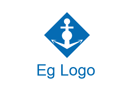 anchor in rhombus transport logo
