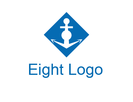 anchor in rhombus transport logo