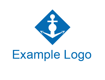 anchor in rhombus transport logo