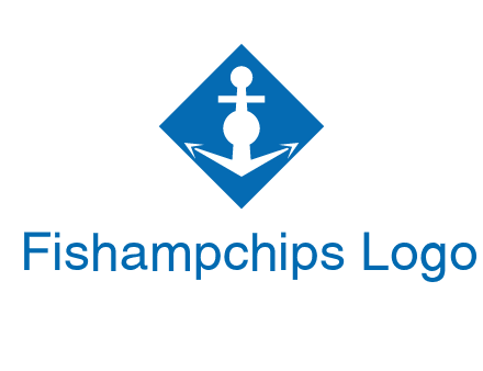 anchor in rhombus transport logo