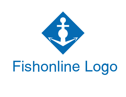 anchor in rhombus transport logo