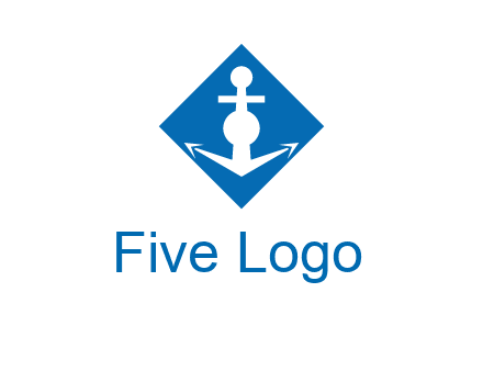 anchor in rhombus transport logo
