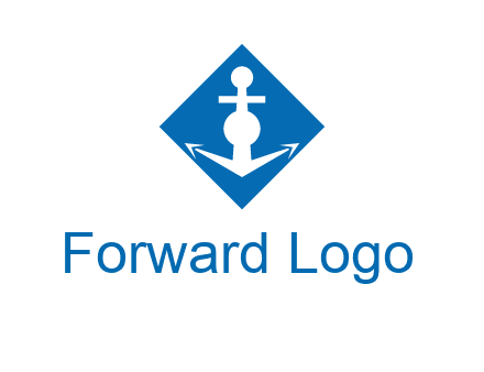 anchor in rhombus transport logo