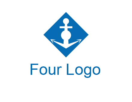 anchor in rhombus transport logo