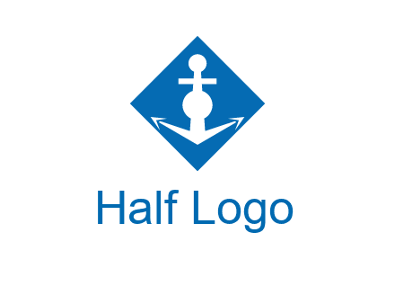 anchor in rhombus transport logo