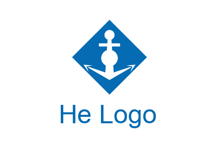 anchor in rhombus transport logo