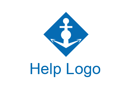 anchor in rhombus transport logo