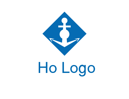 anchor in rhombus transport logo