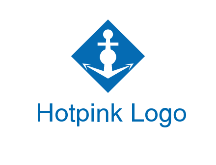 anchor in rhombus transport logo
