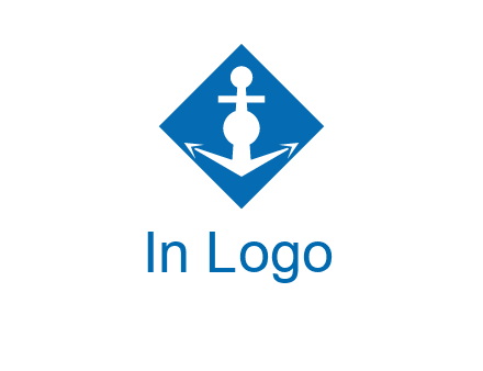 anchor in rhombus transport logo