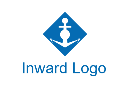 anchor in rhombus transport logo