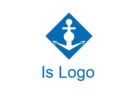 anchor in rhombus transport logo