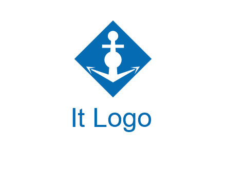 anchor in rhombus transport logo