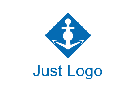 anchor in rhombus transport logo