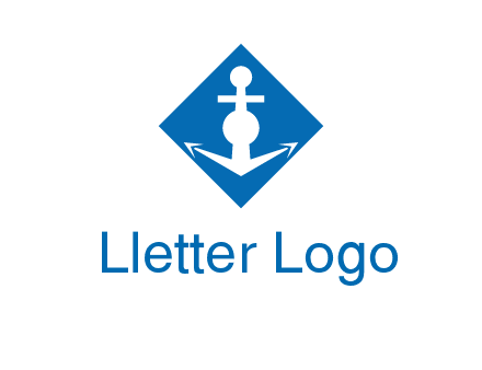 anchor in rhombus transport logo