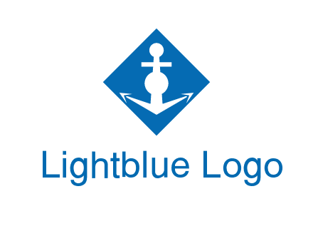 anchor in rhombus transport logo