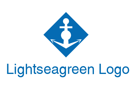 anchor in rhombus transport logo