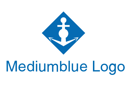 anchor in rhombus transport logo
