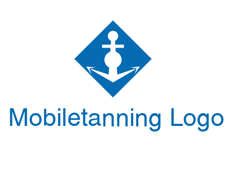 anchor in rhombus transport logo