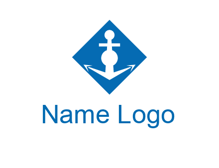 anchor in rhombus transport logo