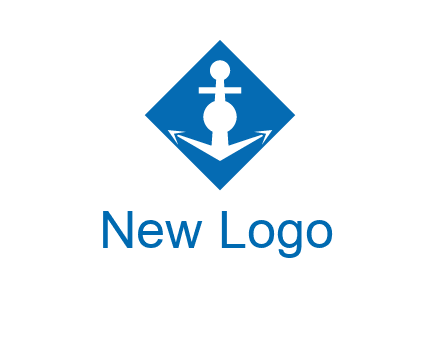 anchor in rhombus transport logo