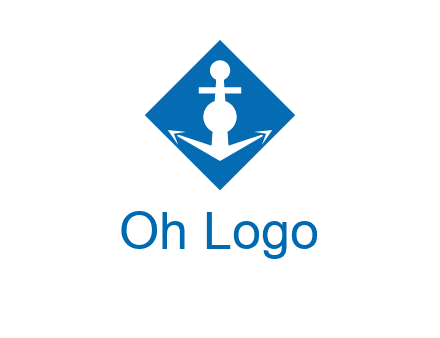 anchor in rhombus transport logo