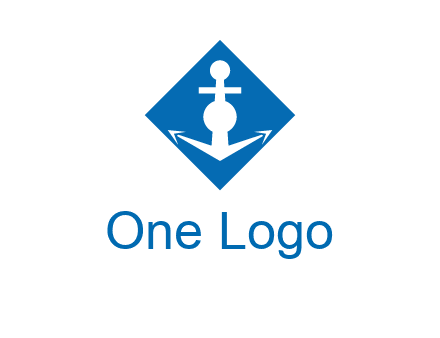 anchor in rhombus transport logo