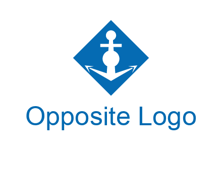 anchor in rhombus transport logo
