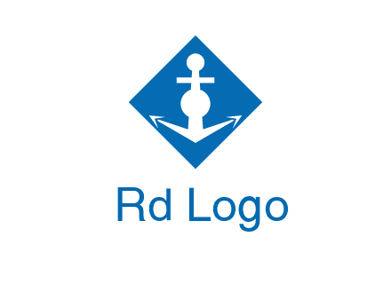 anchor in rhombus transport logo