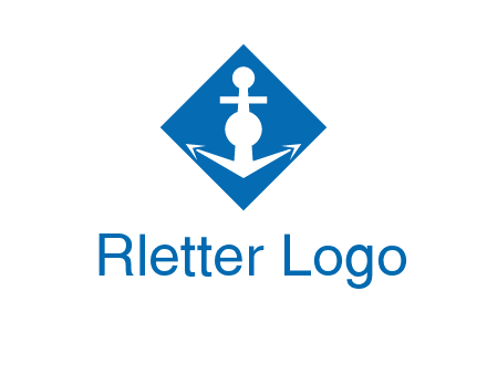 anchor in rhombus transport logo