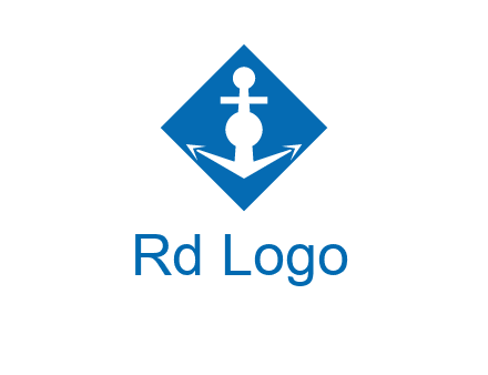 anchor in rhombus transport logo