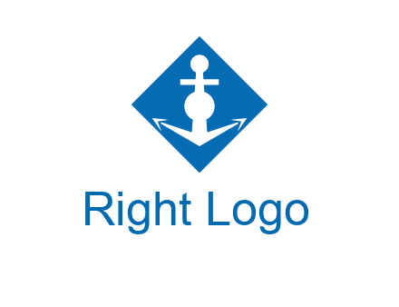 anchor in rhombus transport logo