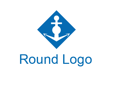 anchor in rhombus transport logo