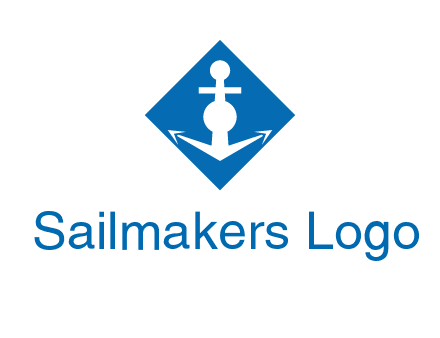 anchor in rhombus transport logo