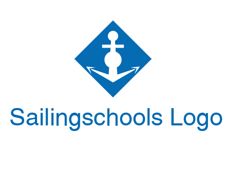 anchor in rhombus transport logo