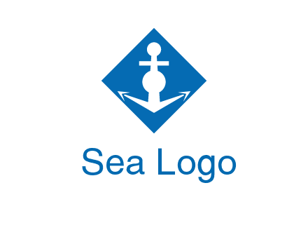 anchor in rhombus transport logo