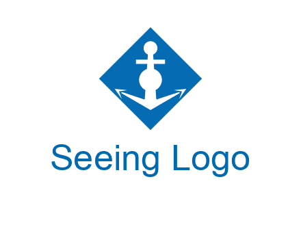 anchor in rhombus transport logo
