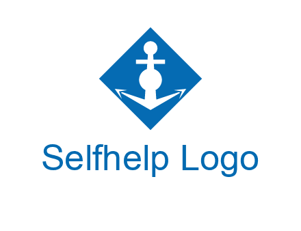 anchor in rhombus transport logo