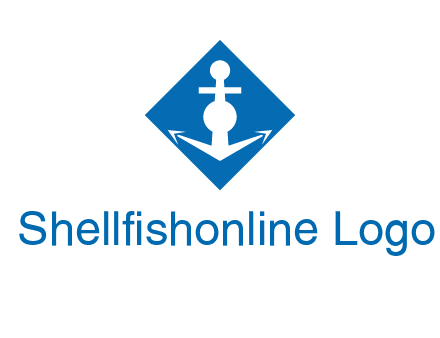 anchor in rhombus transport logo