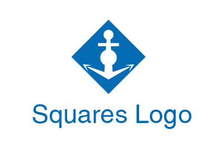anchor in rhombus transport logo