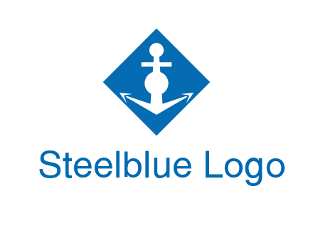 anchor in rhombus transport logo