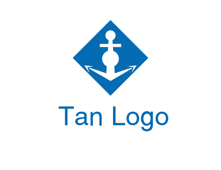 anchor in rhombus transport logo